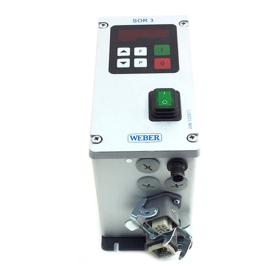 Weber SOR-3 Controller Vibratory Feeders Manuals