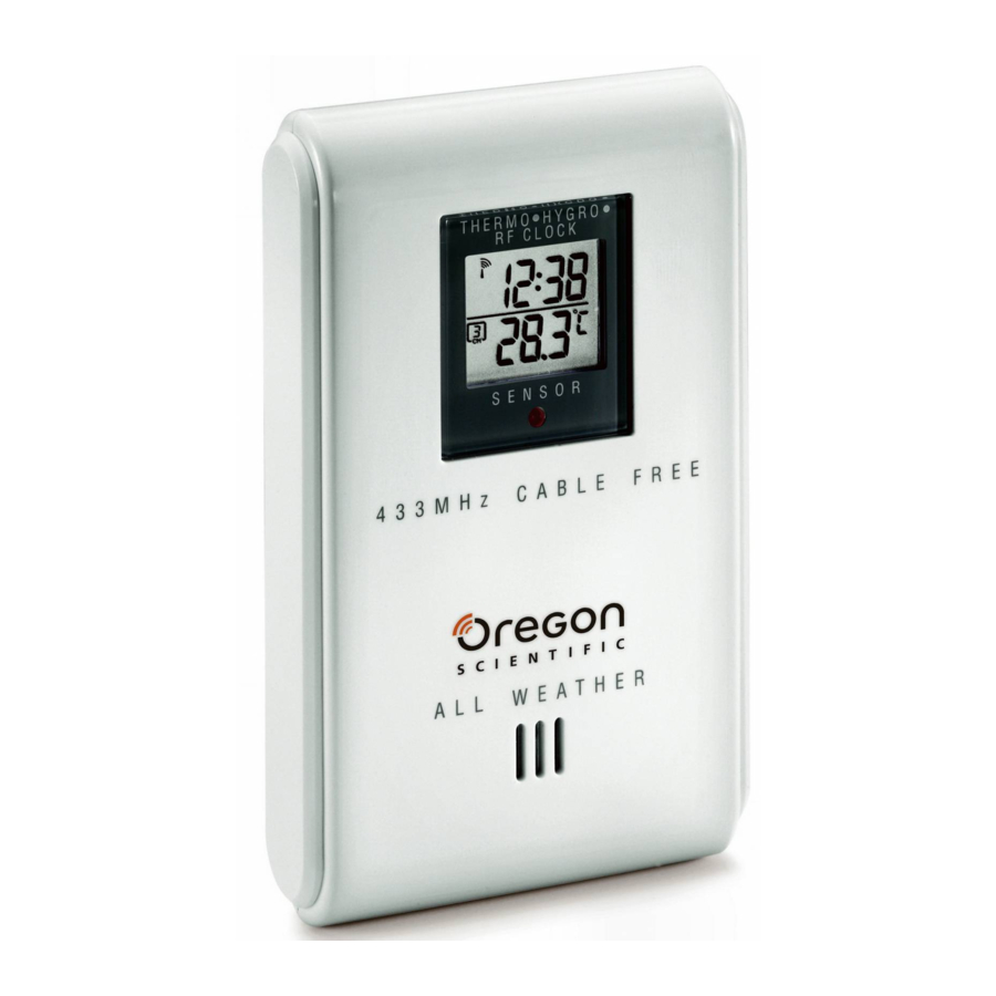 Oregon Scientific RTGR328N - Wireless Outdoor Sensor Manual