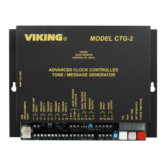 Viking CTG-2 Manuals