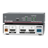 Extron electronics DA2 HD 4K PLUS Setup Manual