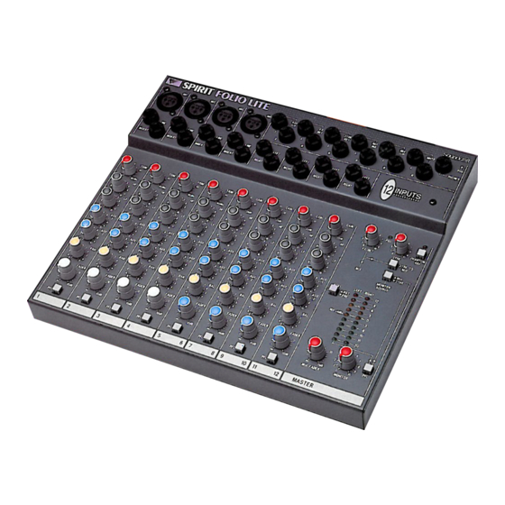 SoundCraft SPIRIT FOLIO LITE Manual