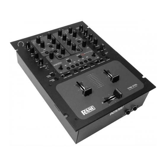 Rane Scratch Live TTM 57SL Operator's Manual