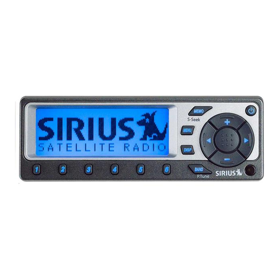 Sirius Satellite Radio Sirius Starbase SC-FM1 User Manual