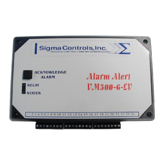 Sigma Controls VM500-6-LV-HV Manual