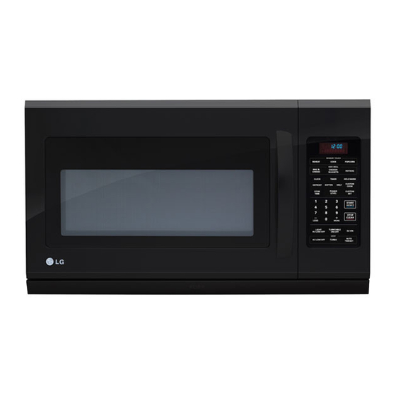 LG LMH2016SB Over-the-Range Microwave Manuals