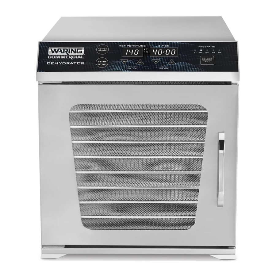 WARING COMMERRCIAL WDH10 - 10-Tray Dehydrator Manual