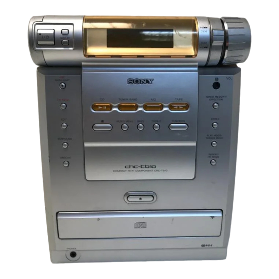 Sony CHC-TB10 Operating Instructions Manual
