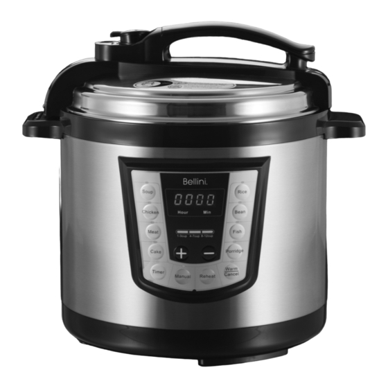 Bellini BTPRC250 Electric Pressure Cooker Manuals