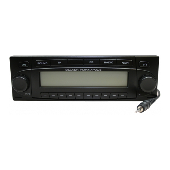 Becker Indianapolis 7920 Operating Manual