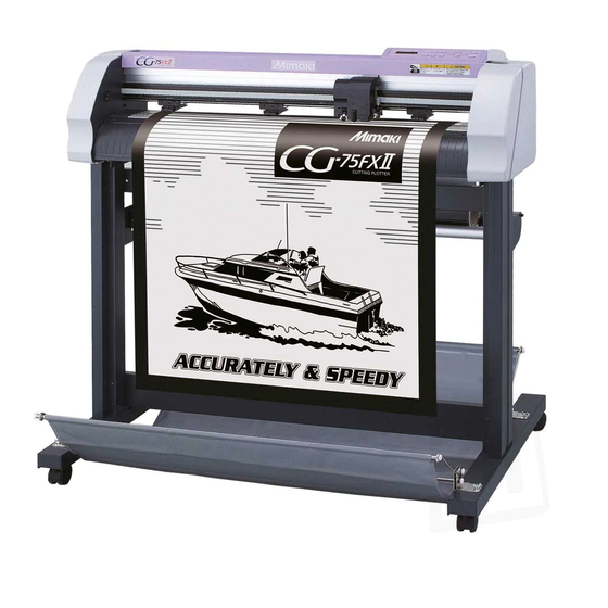 MIMAKI CG-75FXII Operation Manual