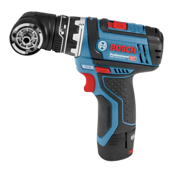 Bosch GSR 12V-15 FC Professional Original Instructions Manual