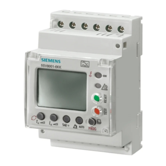 Siemens 5SV8001-6KK Manuals