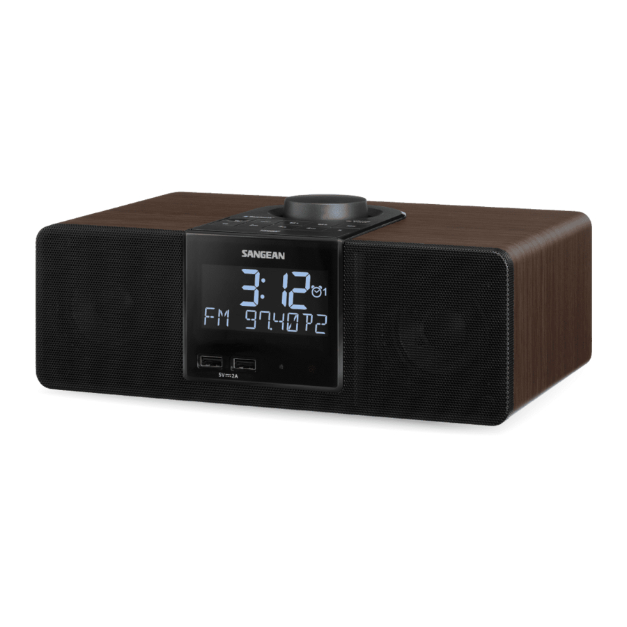 Sangean RCR40 Am/Fm Rds Digital Tuning Clock Radio Manual ManualsLib