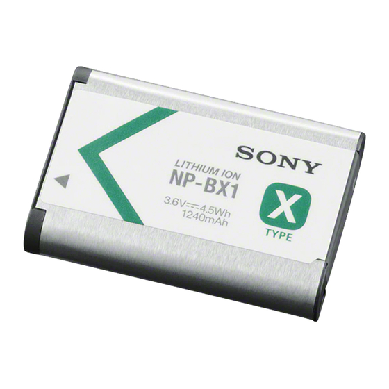 Sony NP-BX1 Specifications