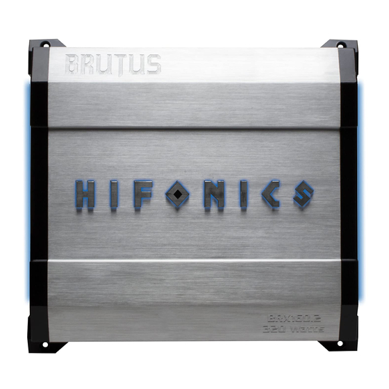 Hifonics BRUTUS BRX160.2 Manuals