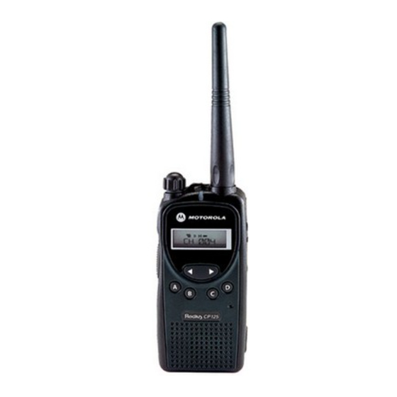 User Manuals: Motorola CP125 Portable Two-Way Radio