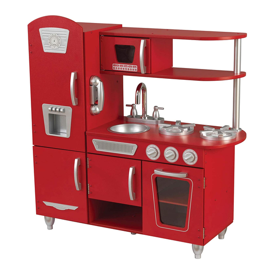 KidKraft Red Retro Kitchen Center 53156A Assembly Instructions Manual