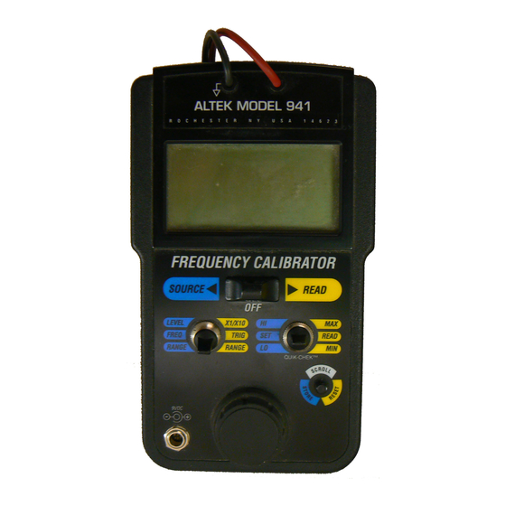Altek 941 Quick Start Manual