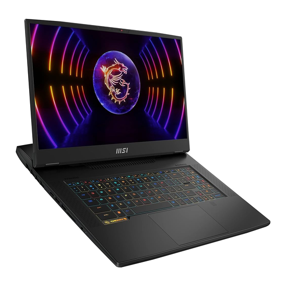 MSI Titan GT77HX User Manual