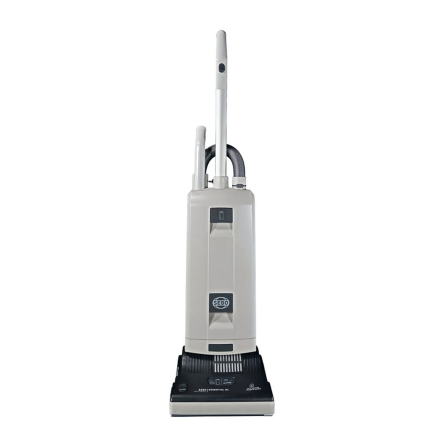 Sebo ESSENTIAL G4, ESSENTIAL G5 - Vacuum Cleaner Manual