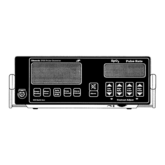 Ohmeda 3700 Service Manual