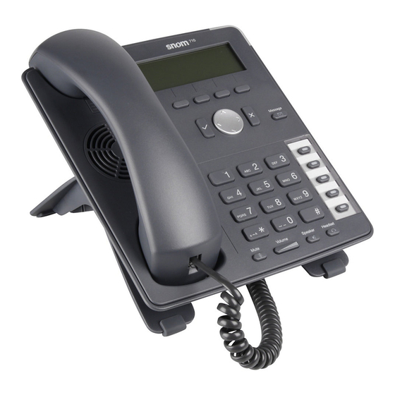 Snom 710 Quick Reference Manual