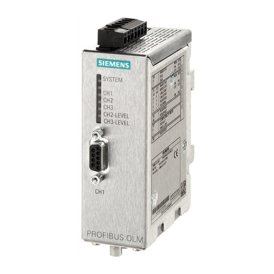 Siemens OLM/P12 V4.0 Operating Instructions Manual