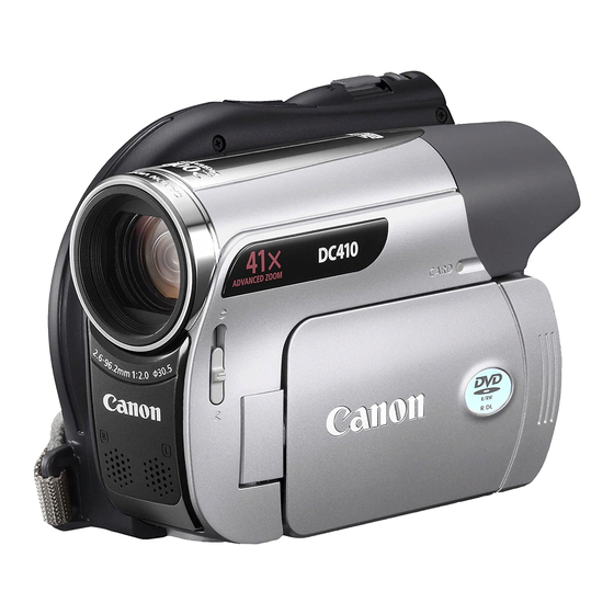 Canon DVD CAMCORDER DC410 Instruction Manual