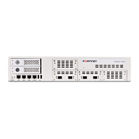 Fortinet FortiWLC 1000D Quick Start Manual