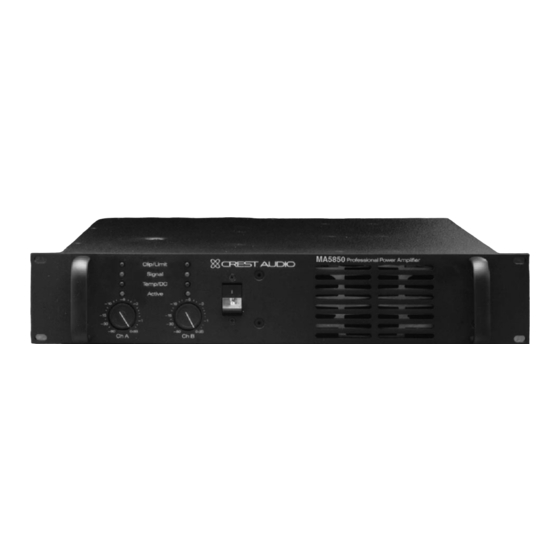Crest Audio MA5850 Specifications
