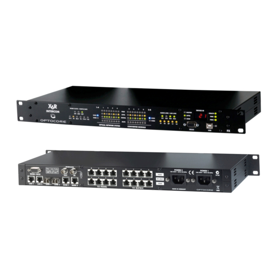 Optocore X6R-FX-INTERCOM Operating Manual