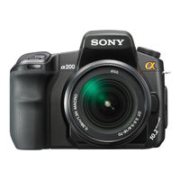 Sony A200 - Alpha 10.2MP Digital SLR Camera Instruction Manual
