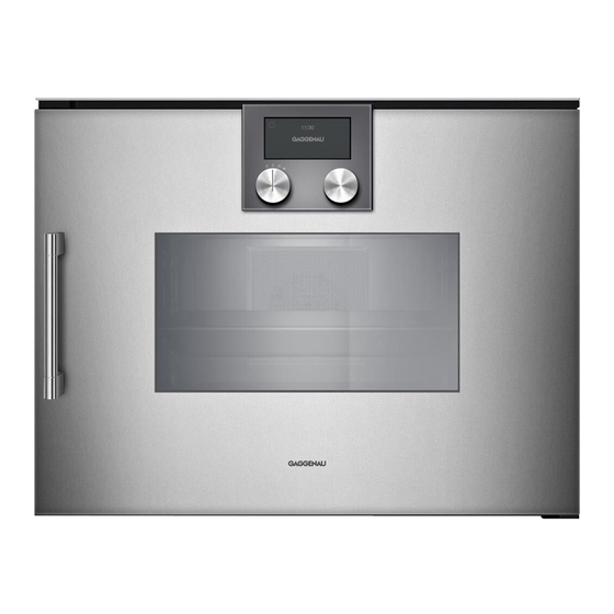 Gaggenau BSP2601.1 User Manual And Installation Instructions
