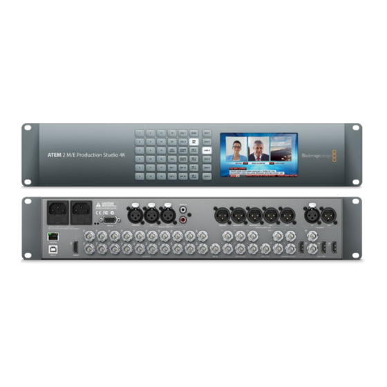Atem 4 M/E Broadcast Studio 4K Installation And Operation Manual