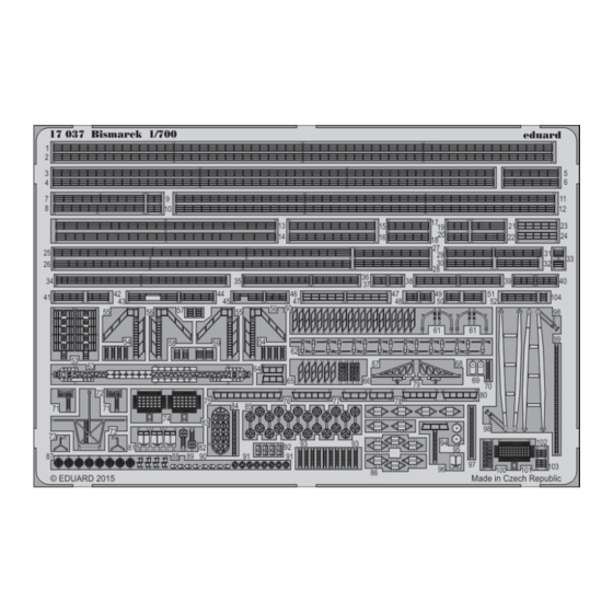 Eduard Bismarck 1/700 Assembly Instructions Manual