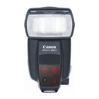 Canon SPEEDLITE 580EX II User Manual