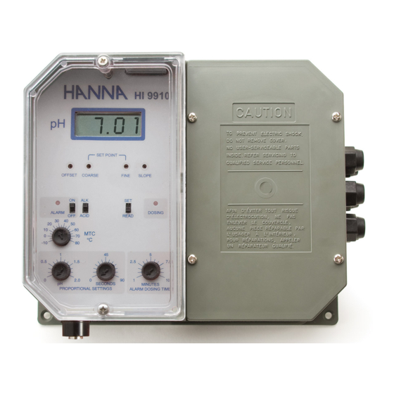 Hanna Instruments HI 9910 pH Controller Manuals