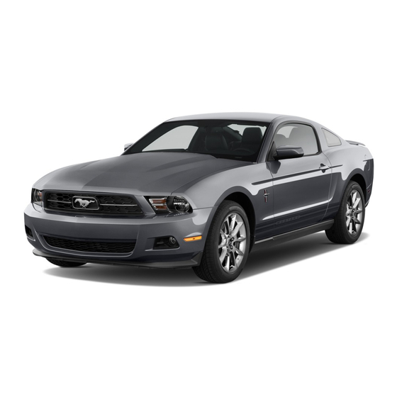 Ford 2012 Mustang Quick Referenc Manual