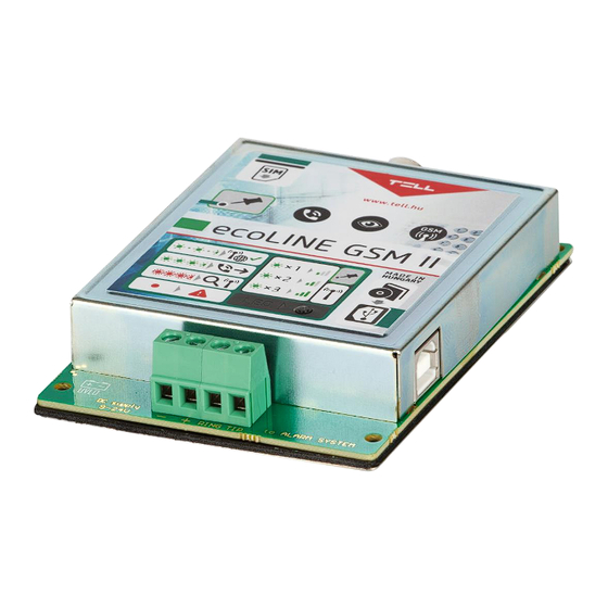 tell ecoLINE GSM II Installation And Application Manual