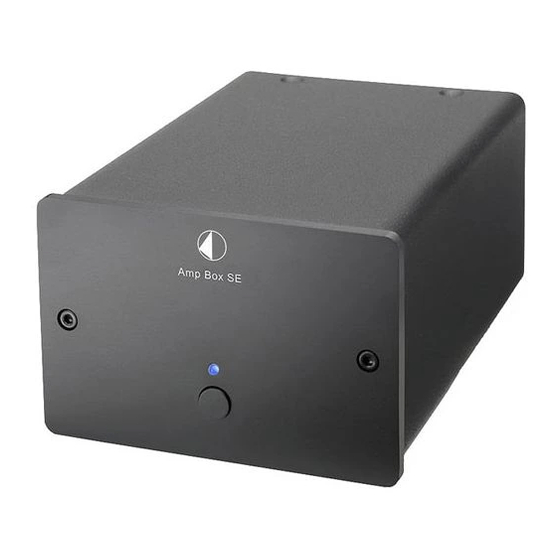 Pro-Ject Audio Systems Box SE Instructions For Use