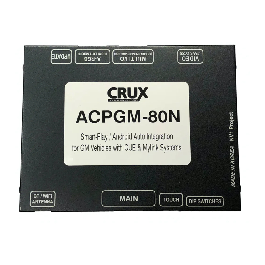 Crux ACPGM-80N Manuals