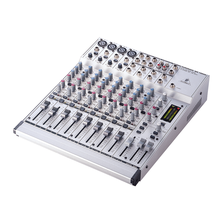 Behringer EURORACK MX1604A User Manual