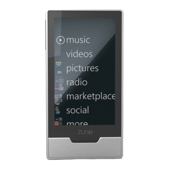 Microsoft Zune HD 16GB Product Manual