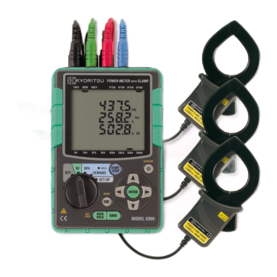 Kyoritsu Electrical Instruments Works 6300 Instruction Manual