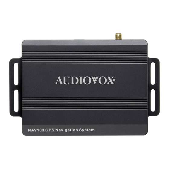 Audiovox NAV 103 Datasheet