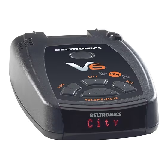 Beltronics Vector V6 Owner's Manual