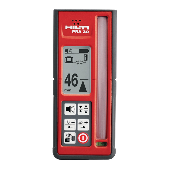 Hilti PRA 30 Operating Instructions Manual