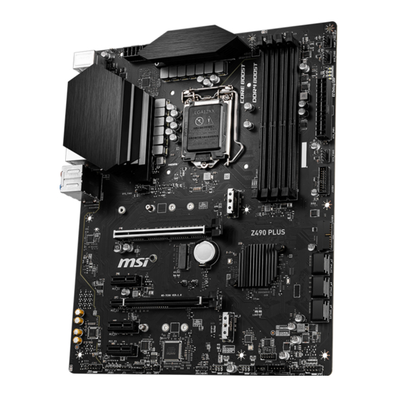 MSI Z490 -S01 Manual