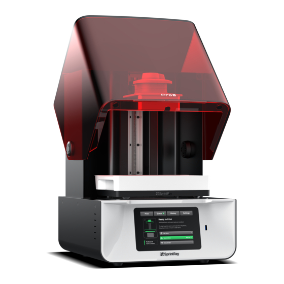 SprintRay Pro Quick Start Manual