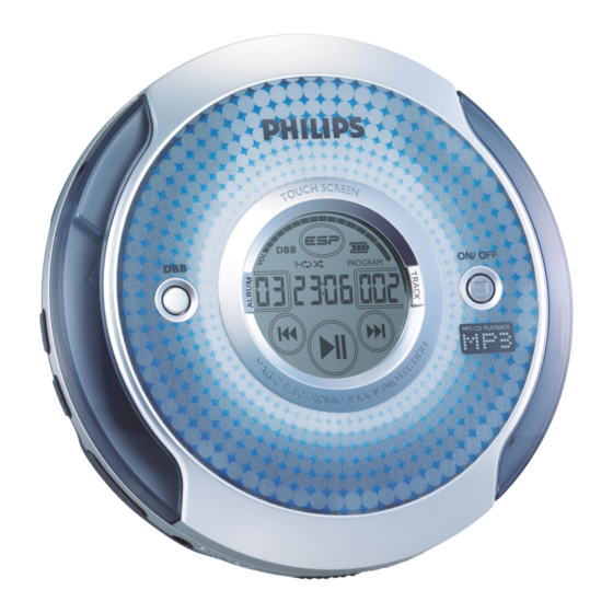 Philips EXP2561 - CD / MP3 Player Manual